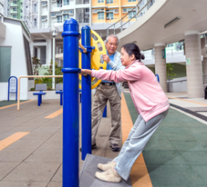 Photo: Fitness equipment for elderly at Kai Ching Estate