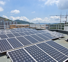 Photo: Grid-connected solar panels at Lam Tin Estate