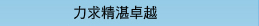 力求精湛卓越