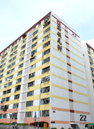 Photo : The 12- or 13-storey buildings built with private kitchen and toilet.