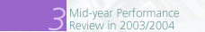 3. Mid-year Performance Review in 2003 / 2004