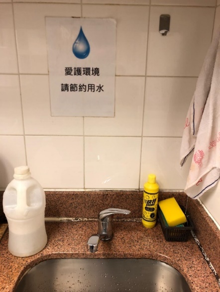 Display water-saving notices in washrooms 1