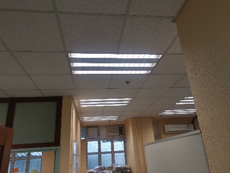 Replace existing lights in the office with Light Emitting Diode (LED) lamps 3