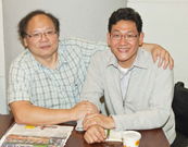 相片：鍾兆漢(右)和李國賢均認為運動有助提高毅力和信心。