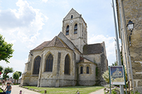 相片：「奧維的教堂」實景和畫作