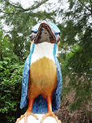 相片：豎立在西貢郊野公園入口的釣魚翁像。