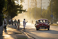 相片：古巴特色「泥鯭的」(Taxi Colectivo)。