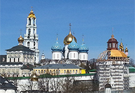 相片：俄羅斯唯一藍色「洋葱頭」的莎歌斯基古城。