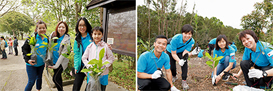 Photo: The Housing Department Volunteer Corp members and their family members actively participate in the Hong Kong Tree Planting Day.