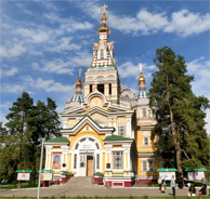 相片：位處阿拉木圖的升天大教堂(Ascension Cathedral) 是俄羅斯東正教教堂。