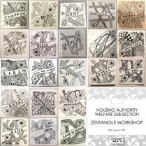 相片：同事的作品合併成馬賽克圖。