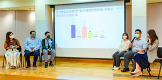 相片：前學員分享「導師計劃」的得着。