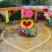 Photo: The HD’s landscape garden of “Delightful Green Homes with an Abundance of Blessings” wins the Gold Award for Unique Feature (Landscape Display).