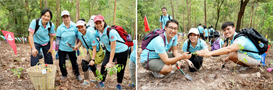 Photo: The HDVC members and their family members actively participate in the Hong Kong Tree Planting Day.