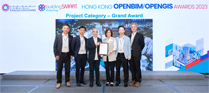 Photo: Deputy Director (Development and Construction), Mr Stephen Leung (third left), and the project team receive the Grand Award.