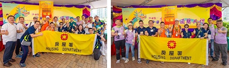 相片：房屋署龙舟队分别夺得建造业议会香港建造业分包商联会20周年杯冠军（左图）和建造业议会鲁班杯冠军。