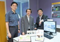 Photo: (from right) Alex Ho, David Mak and Patrick Tse see to the development of BIM.