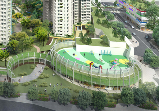 Photo: Innovative ideas from the contractors are incorporated into the design and construction of the project in Kai Tak.