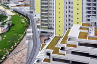 Photo: Choi Fook Estate features a green slope and green roofs in its car park building.