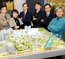 Photo: The winning team is proud of their accomplishment in the Kai Tak Site 1B project.