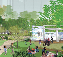 Photo: 'Green' is the thread interlacing the design of the whole project.