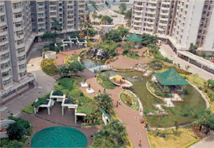 Landscaping in King Lam Estate, Tseung Kwan O.