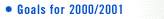 Goals for 2000/2001