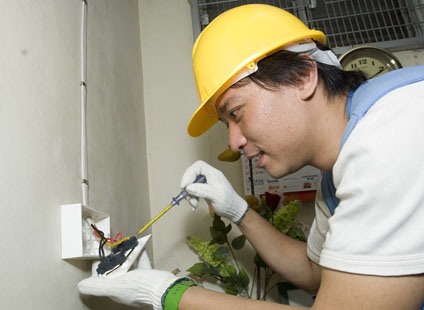 圖:室內重鋪電線計劃