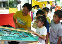 Photo: Learning of green living and energy saving through games at the Green Living Carnival.