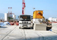 Photo: Hard-paved construction method that facilitate dust reduction