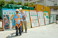 Photo: Checking on safety equipment