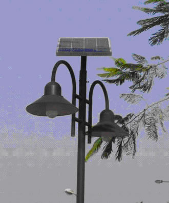 Photo: Solar Panels Installed for External Lighting