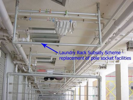 Photo: Replacement of pole socket facilities under the Laundry Rack Subsidy Scheme
