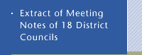 Extract of Meeting Notes of 18 District Councils