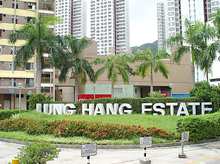 Photo: Landscape design in Lung Hang Estate. 