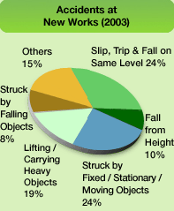 Chart: Accidents at New Works (2003)