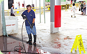 Photo: There are works procedures for environmental specifications under our cleansing contracts.