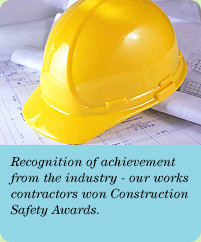 Photo: Recognition of achievement from the industry - our works contractors won Construction Safety Awards.
