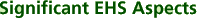 Significant EHS Aspects