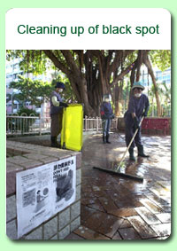 Photo: Cleaning uo of black spot