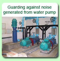 Photo: Guarding against noise generated from water pump
