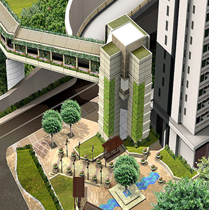 Photo: Eastern Harbour Crossing Phase 4 Fitted with Vertical Green Panels (under construction)