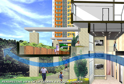 Photo: Urban greening design approach with enhancement of building permeability