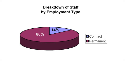 Chart: Breakdown of Staff by Employment Type