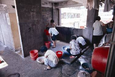 Photo: Communal Washing Area in Old Kwai Chung Estate 