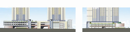 Photo: Elevations of the Commercial Podium