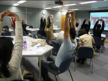 Photo: Stress-release Exercise during Office  Safety Training