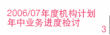 2006/07年度机构计划年中业务进度检讨