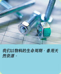 相片: 我们以物料的生命周期，善用天然资源。