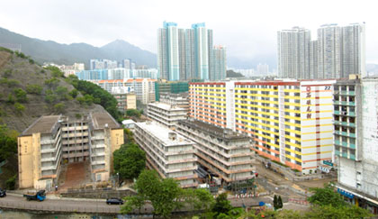 相片：透过整体重建计划清拆旧公屋大厦
